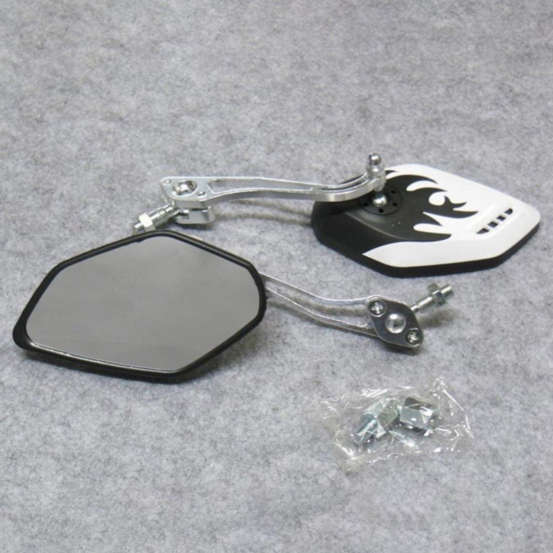 2 vnt / rinkinys 8/10 mm motociklo paspirtukas motociklo vairo tvirtinimo galinio vaizdo veidrodžiai