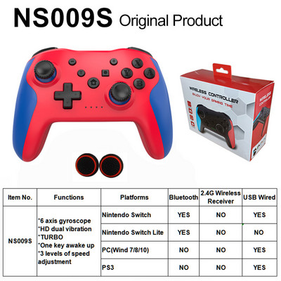 Originálny bezdrôtový ovládač Bluetooth pre Nintendo Switch Pro PC PS3 Joystick Gamepad NFC Professional Lag-Free Gamepad