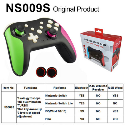 Originálny bezdrôtový ovládač Bluetooth pre Nintendo Switch Pro PC PS3 Joystick Gamepad NFC Professional Lag-Free Gamepad