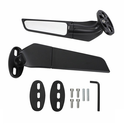 Modifikuoti motociklų veidrodžiai, skirti Kawasaki Ninja 250 300 400 650 H2 H4 Reguliuojamas besisukantis galinio vaizdo vėjo pasukamas šoninis veidrodėlis