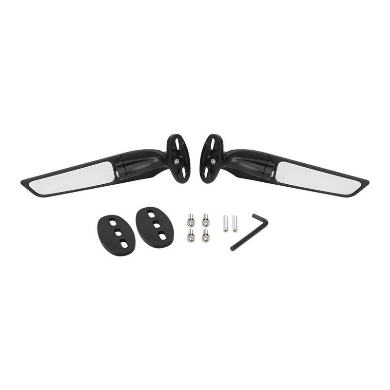 Modifikuoti motociklų veidrodžiai, skirti Kawasaki Ninja 250 300 400 650 H2 H4 Reguliuojamas besisukantis galinio vaizdo vėjo pasukamas šoninis veidrodėlis