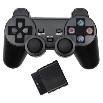 За SONY PS2 Безжичен контролер Геймпад за PlayStation 2 Джойстик Конзола за PS2 за Sony PS1 Прозрачен цвят