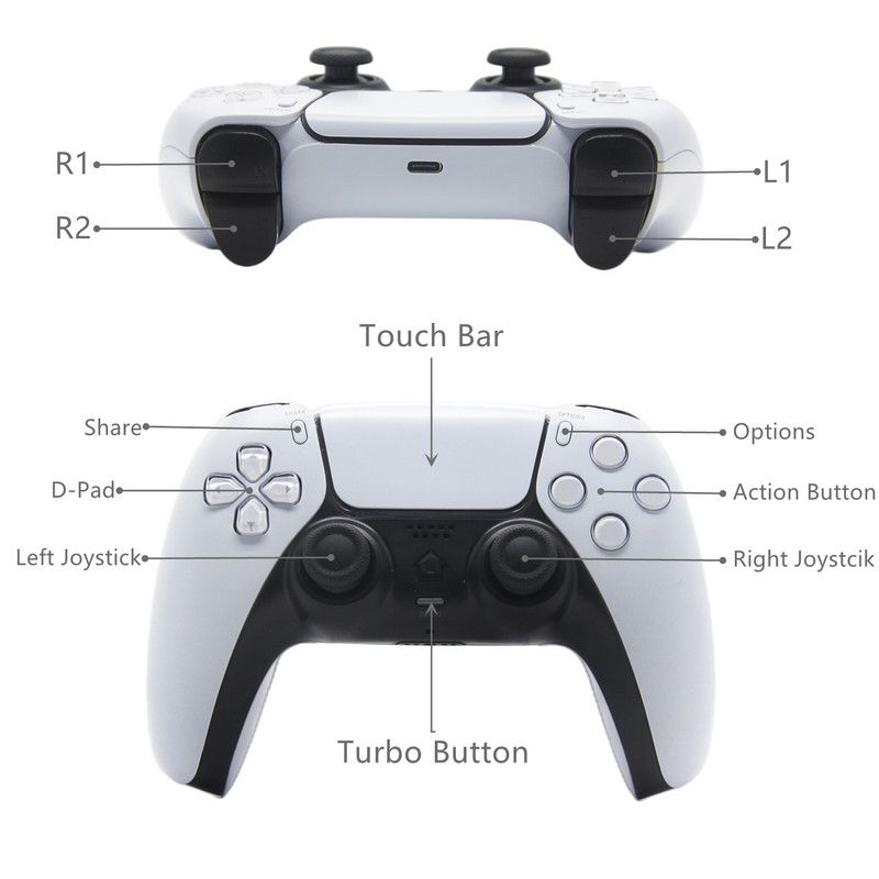 Joystick wireless Bluetooth PS4 Controller Gamepad Joc cu 6 axe Mando Joypad pentru PS4/PS4 Slim/PC/Steam/iPad/Tabletă/Andriod