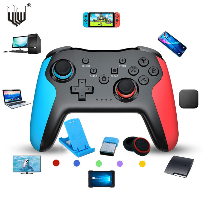 Controler wireless Bluetooth 2.4G 2 buc pentru Nintendo Switch Pro PC TV Box Smart Phone Tablet PS3 Tesla Shock Joystick Gamepad