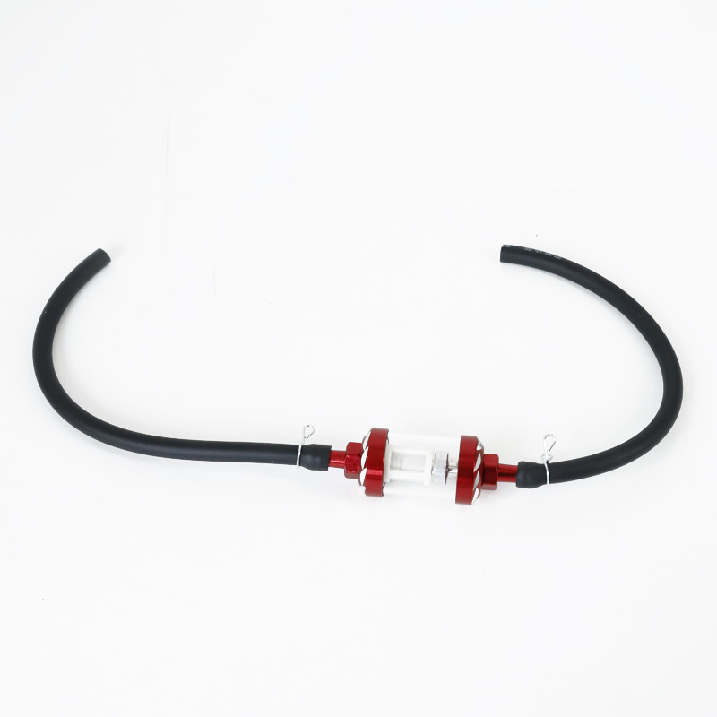 Culoare 8mm Filtru interior de combustibil pentru motociclete Filtre de benzină + Furtun de conductă de benzină + cleme Moto Scooter Dirt Bike