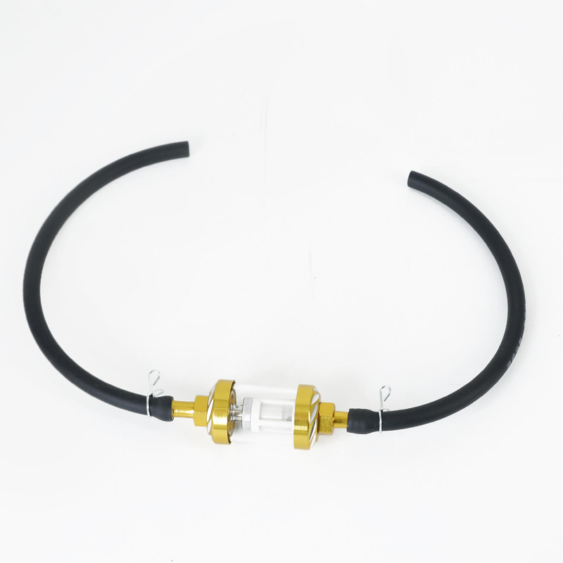 Culoare 8mm Filtru interior de combustibil pentru motociclete Filtre de benzină + Furtun de conductă de benzină + cleme Moto Scooter Dirt Bike