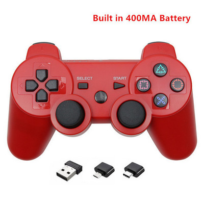 Joystick controler de jocuri wireless 2.4G cu micro adaptor USB OTG la pentru PC/TV, cutie/telefon cu Android/tabletă Gamepad autentic