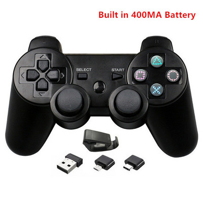 Joystick controler de jocuri wireless 2.4G cu micro adaptor USB OTG la pentru PC/TV, cutie/telefon cu Android/tabletă Gamepad autentic