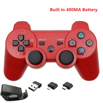 Joystick controler de jocuri wireless 2.4G cu micro adaptor USB OTG la pentru PC/TV, cutie/telefon cu Android/tabletă Gamepad autentic