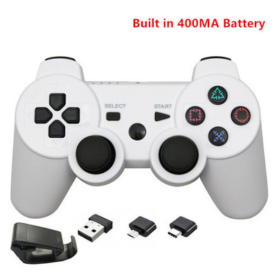 Joystick controler de jocuri wireless 2.4G cu micro adaptor USB OTG la pentru PC/TV, cutie/telefon cu Android/tabletă Gamepad autentic
