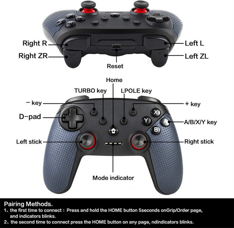 comutați controler de joc fără fir Bluetooth NS Pro compatibil cu controlerul fără fir pentru PC Android Livrare gratuită