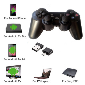 2.4G безжичен контролер за игри Джойстик с микро адаптер USB OTG към за компютър/телевизор, кутия/телефон с Android/таблет геймпад Оригинален