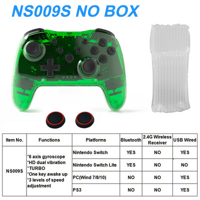 Безжичен контролер Bluetooth 2.4G за Nintendo Switch Pro PC Tablet PS3 Tesla Shock Джойстик Геймпад Без забавяне Gaming Experienc