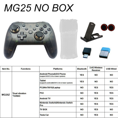 Безжичен контролер Bluetooth 2.4G за Nintendo Switch Pro PC Tablet PS3 Tesla Shock Джойстик Геймпад Без забавяне Gaming Experienc