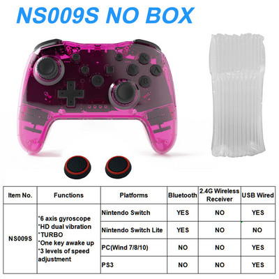 Безжичен контролер Bluetooth 2.4G за Nintendo Switch Pro PC Tablet PS3 Tesla Shock Джойстик Геймпад Без забавяне Gaming Experienc