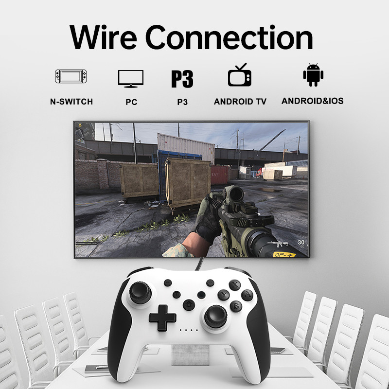 Безжичен контролер Bluetooth 2.4G за Nintendo Switch Pro PC Tablet PS3 Tesla Shock Джойстик Геймпад Без забавяне Gaming Experienc