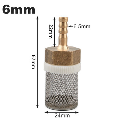 1 kom 6~19 mm filtar za crijevo Praonica automobila Filtri za navodnjavanje u vrtu Mjedeni cjedilo Pumpa za prskanje Mreža za filtriranje od nehrđajućeg čelika Mrežasti filtar