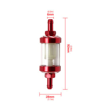 Alconstar-6mm σωλήνας καρμπυρατέρ Σωλήνας καυσίμου Σωλήνας βενζίνης Σωλήνας εξαερισμού μοτοσικλέτας Εσωτερικό φίλτρο καυσίμου Φίλτρο βενζίνης Oil σωλήνας Cafe Racer