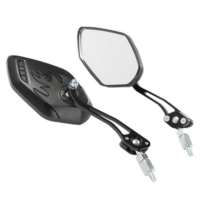 Crni univerzalni motociklistički retrovizori od 8 / 10 mm Stražnji pogled motocikla/bočni par mopeda B36B