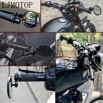 Мотоциклетни огледала Кръгли сгъваеми крайни странични огледала за Yamaha YZF R3 R1 R6 R15 R25 YZF 125 250 350 FZ1 FZS 1000S Аксесоари