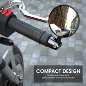 2 buc oglinzi retrovizoare pentru motociclete rotunde 7/8 "cafă bară de mâner pliabilă laterală pentru motociclete pentru cafe Racer nou universal