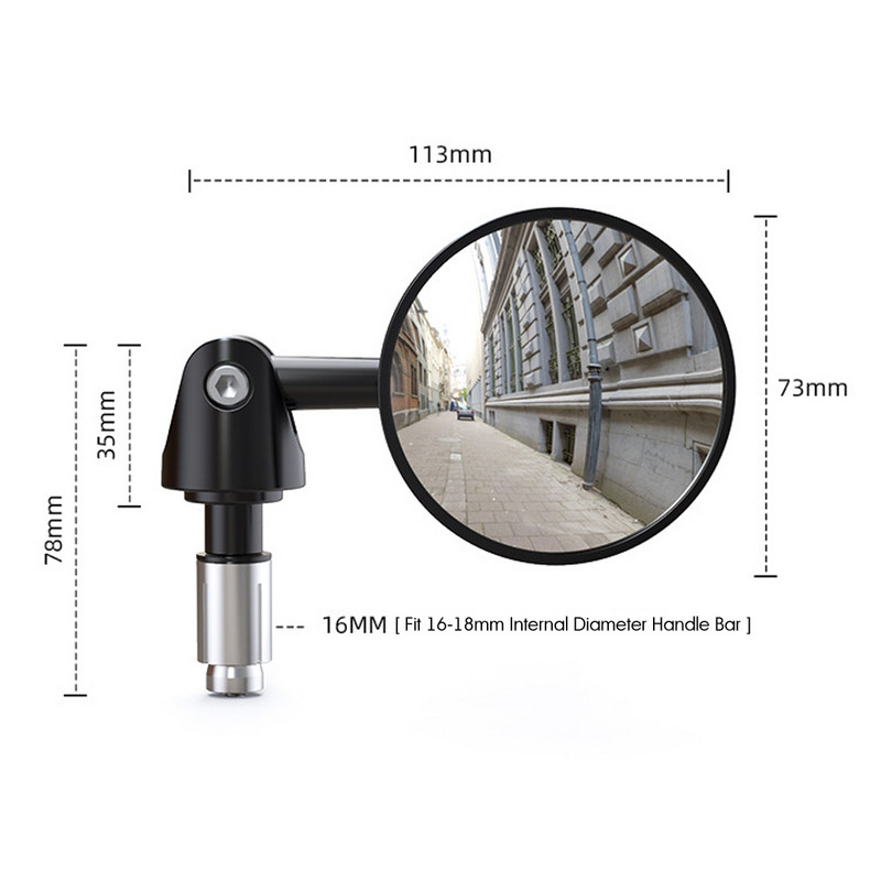 2 buc oglinzi retrovizoare pentru motociclete rotunde 7/8 "cafă bară de mâner pliabilă laterală pentru motociclete pentru cafe Racer nou universal