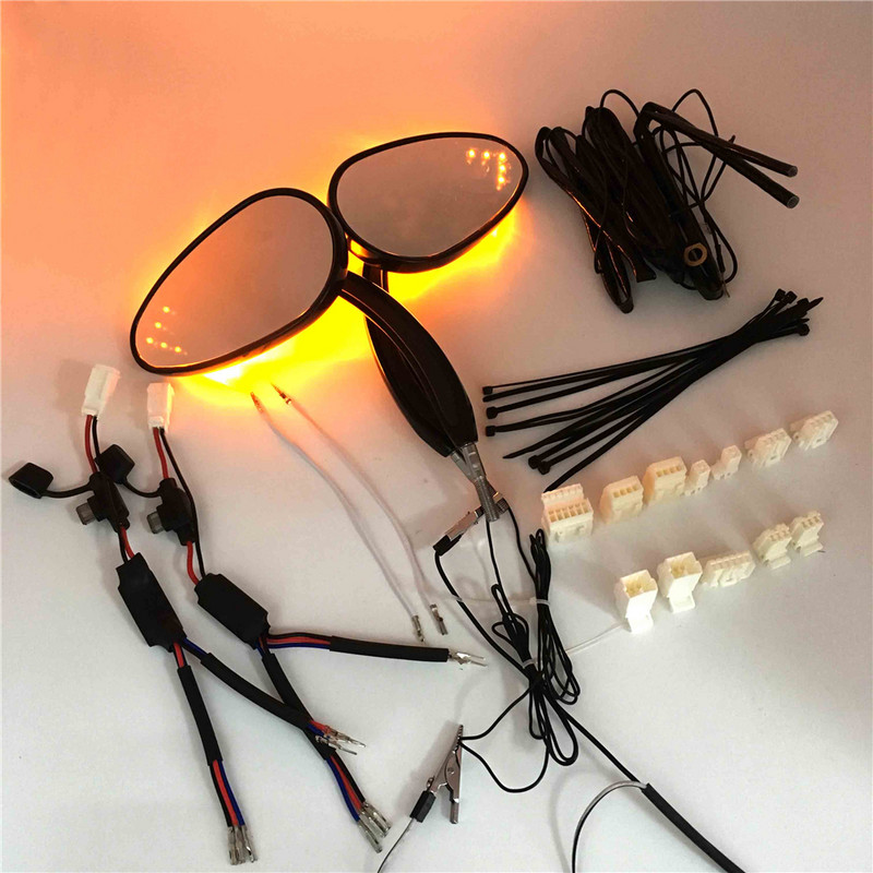 Integrált nyíl LED-es irányjelző tükör Harley Davidson CVO Limited VRSCAW V-ROD króm utángyártott motor alkatrészeihez