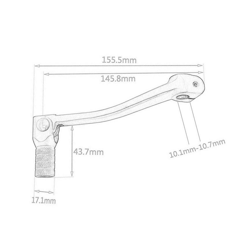 Pârghie de schimbare a vitezelor pliabile din aluminiu CNC pentru motocicletă pentru Kayo Apollo Bosuer 110/125/140/150/160/250cc Dirt Bike Pit Bike