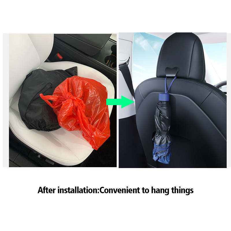 Cârlige pentru scaunul din spate al mașinii pentru Tesla Model 3 Model Y, accesorii, spătar, agățat pe spate, organizator de depozitare, decorațiuni interioare