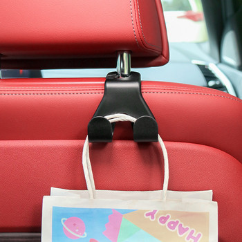 Нова двойна глава Куки за задна седалка на кола Облегалка за глава Закачалка Дамска чанта Чанта Висящ държач Вътрешен органайзер Кука за съхранение