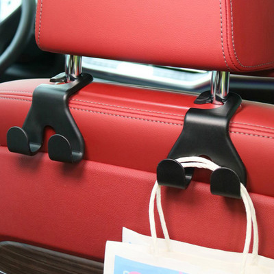 Νέα διπλή κεφαλή αυτοκινήτου πίσω καθίσματος γάντζοι Κρεμάστρα κεφαλής Κρεμάστρα τσάντα τσάντας κρεμαστή θήκη Εσωτερική οργάνωση Γάντζος αποθήκευσης