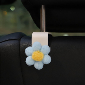 2 τμχ Κάθισμα αυτοκινήτου Χαριτωμένος γάντζος Auto Fastener Σχήμα λουλουδιού φιόγκου Εσωτερικό τσάντα αποθήκευσης με στυλ αυτοκινήτου για γυναίκες Δώρο για κορίτσια Αξεσουάρ αυτοκινήτου