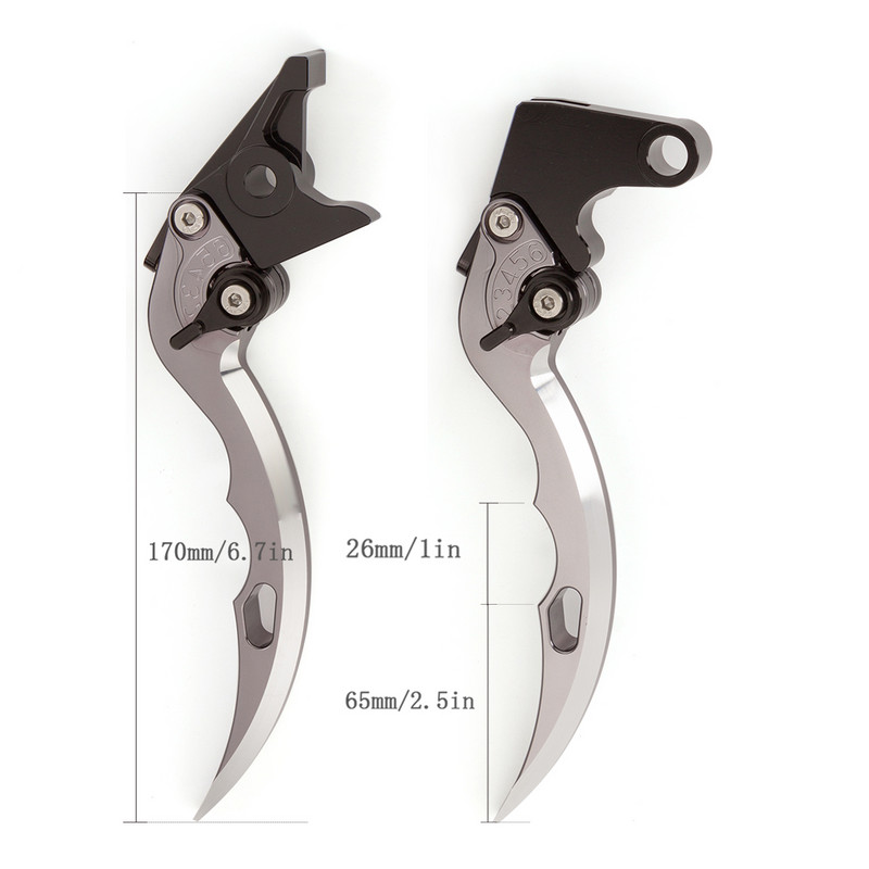 Pârghii de ambreiaj de frână cu lamă de cuțit CNC 170 mm pentru Yamaha Tenere 700 FZ-07/MT-07 FZ-10/MT-10 FZ-09/MT-09/SR FJ-09/MT-09 Tracer/GT