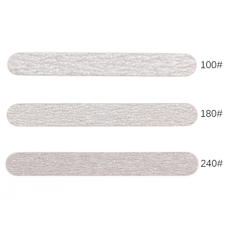 13,5 cm-es Mini 50 db eltávolítható puffer párnák 100/180/240 cserélhető körömreszelő manikűrhöz Tartós nyélű fémreszelők Polírozó