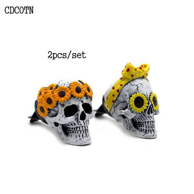 Odorizant creativ pentru mașină, rășină, craniu, aer condiționat automat, ieșire de aer pentru parfum, clemă de decorare, ornamente, cadouri de parfum pentru mașină