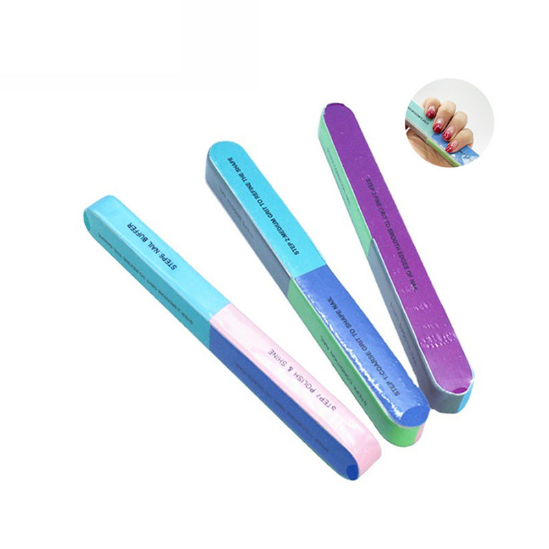 5 bucăți/lot blocuri de tampon acrilic pentru unghii cu burete neon pilă pentru unghii pedichiură, manichiură, sfaturi de înaltă calitate, lac de unghii, kit de strălucire cu nisip cu 7 laturi