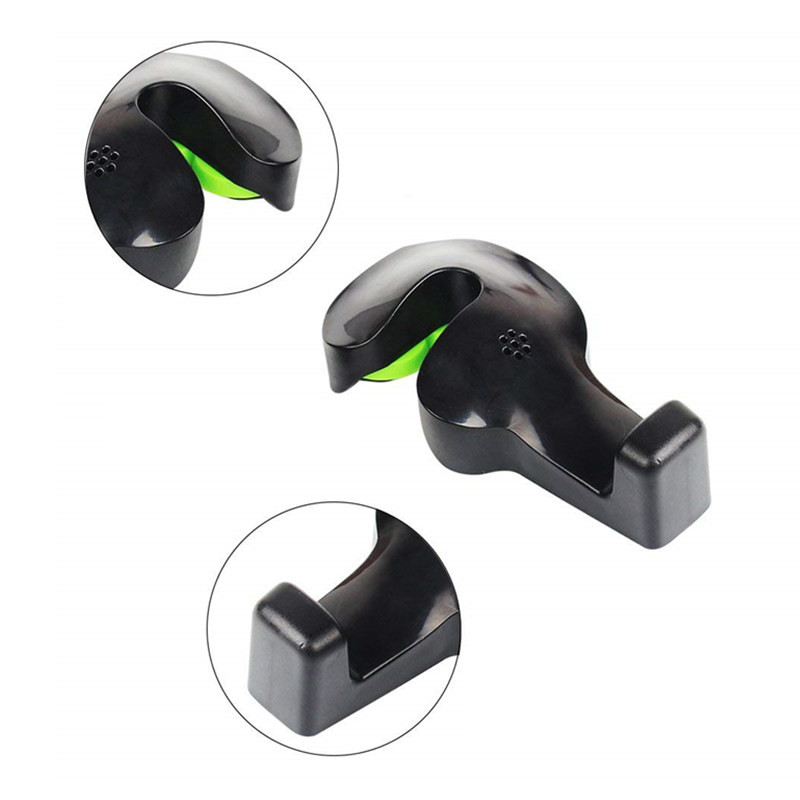 ALWAYSME Pachet de 4 bucăți cârlige pentru tetieră pentru scaune auto pentru scaunele din spate