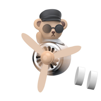 Bear Pilot Modeling Car Aromaterapie Turbo Rotary Deodorant Decor Interior Auto Durabil Durabilă Aromaterapie Auto pentru cadouri
