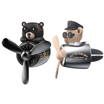 Bear Pilot Modeling Car Aromaterapie Turbo Rotary Deodorant Decor Interior Auto Durabil Durabilă Aromaterapie Auto pentru cadouri