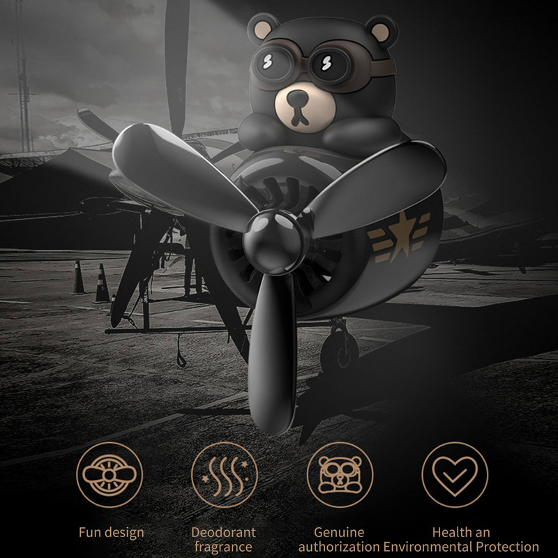 Bear Pilot Modeling Car Aromaterapie Turbo Rotary Deodorant Decor Interior Auto Durabil Durabilă Aromaterapie Auto pentru cadouri
