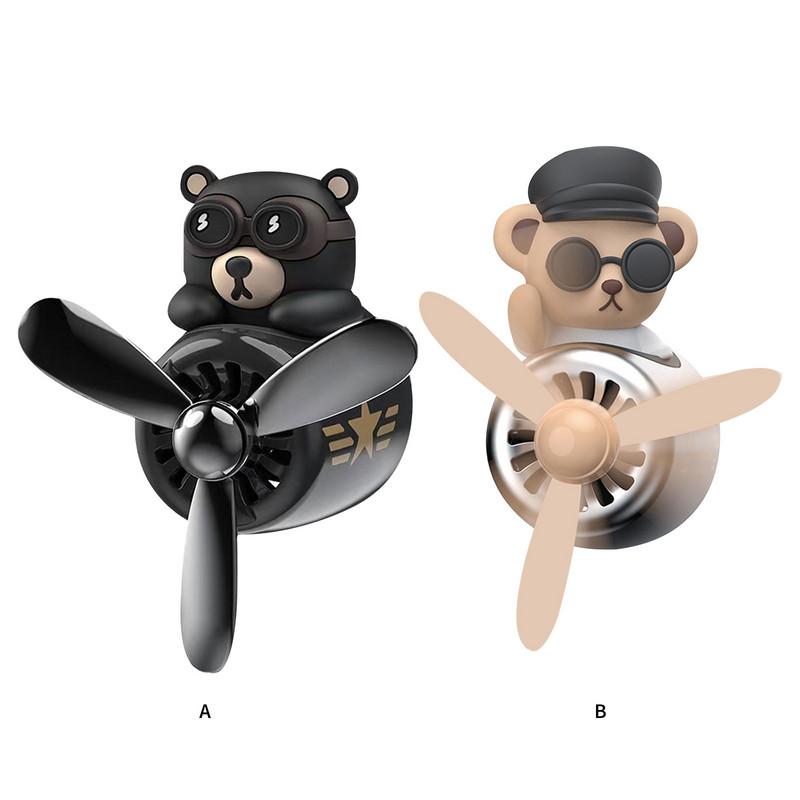 Bear Pilot Modeling Car Aromaterapie Turbo Rotary Deodorant Decor Interior Auto Durabil Durabilă Aromaterapie Auto pentru cadouri