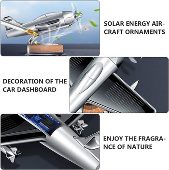 Слънчев самолет Cessna с аромат Автомобилни освежители за въздух Орнаменти Слънчева енергия Завъртете ароматерапевтичен декор за кола Офис Дом