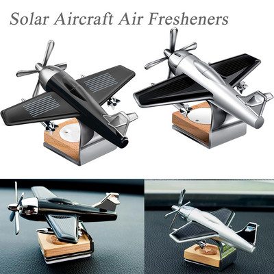 Solar Cessna Aircraft With Fragrance Car Αποσμητικά Χώρου Στολίδια Solar Energy Rotate Aromatherapy Decor for Car Office Home