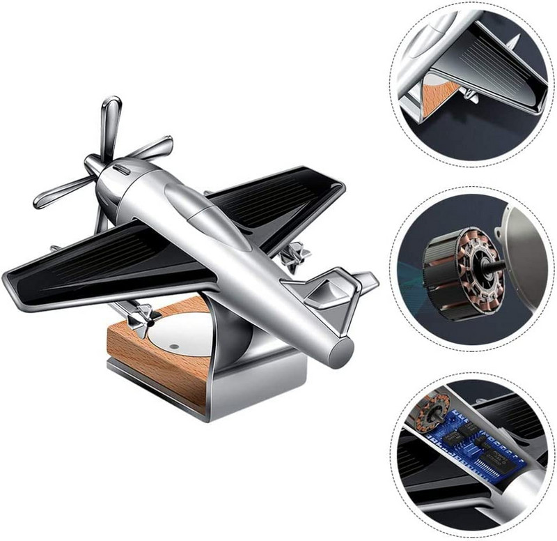 „Solar Cessna“ orlaivis su kvapais automobilių oro gaivikliais papuošalais Saulės energija „Rotate“ aromaterapijos dekoru automobilių biuro namams