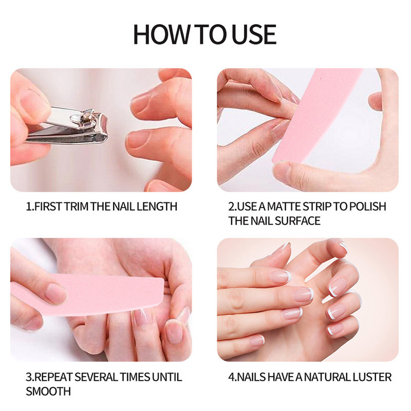 Set 3 piese de șlefuit pentru manichiură bucată de burete pilă de unghii Fată coreeană în formă de jumătate de lună nisip de spălat Eva burete șlefuit