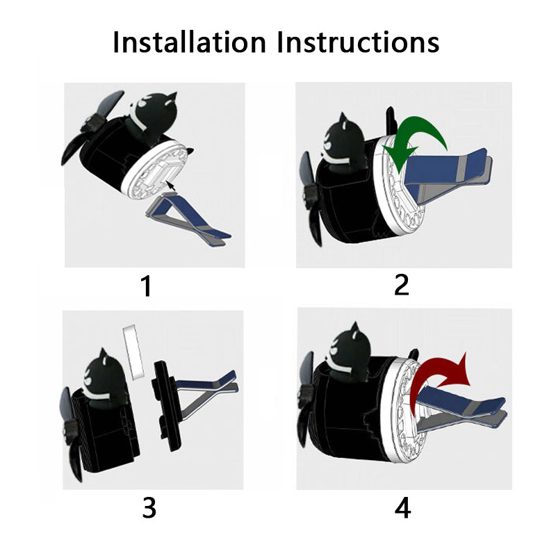 Odorizant pentru mașină Miros în stil Aerisire difuză Urs pilot Elice rotative Parfum Odorizante Clip Accesorii pentru parfum