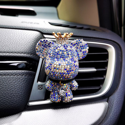 Nou Charm Urs Ornamente pentru odorizant Creativ Cristal Decor Diamant Priza de aer Accesorii pentru aromaterapie auto