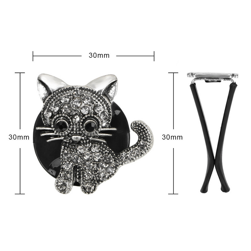 Aerisire pentru mașină Parfum Priză automată Odorizant pentru mașină Difuzor de aromă Aparat de aer condiționat Clip de podoabă Diamant Pisici Modelare