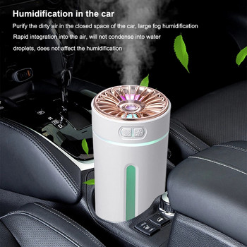Φορητός υγραντήρας υπερήχων 300ml USB Αποσμητικό αέρα αυτοκινήτου Mist Maker Fogger με πολύχρωμο LED νυχτερινό φως διαχύτη αρώματος σπιτιού
