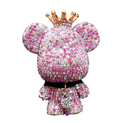 Auspicious Bear strasszhoz Fehér/rózsaszín/fekete légfrissítő kapocs kreatív dekorokhoz Clip a légkondicionálóhoz Dropshipping